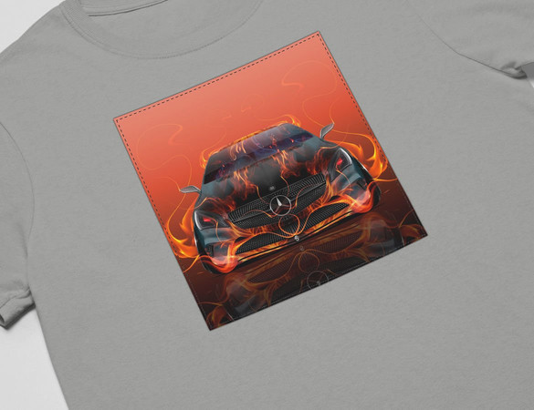 Koszulka z naszywką Mercedes-fire