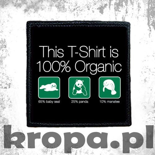 Naszywka THIS T-SHIRT IS 100% ORGANIC