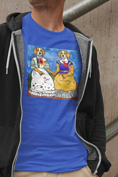 Koszulka z naszywką DOG PARODY: Dwie Fridy