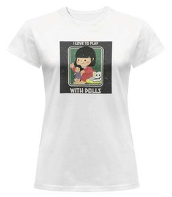 Bluzka damska z naszywką I love to play...