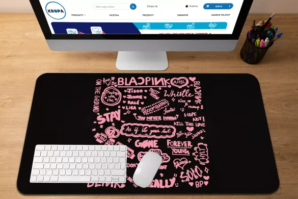 Podkładka pod mysz BlackPink iconic words 60x40cm