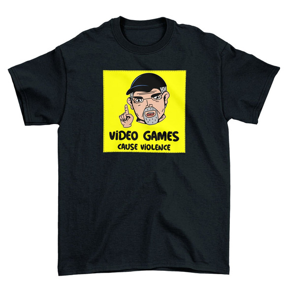 Koszulka z naszywką Video games...