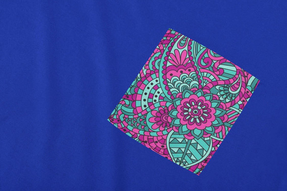 Koszulka z kieszonką WZORY MANDALA 02