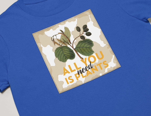 Koszulka z naszywką All you need is plants