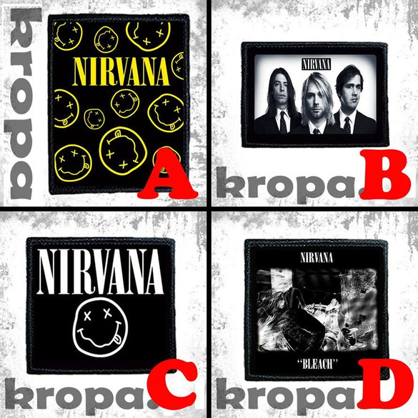 Naszywka NIRVANA 10 x 10 cm  Dużo Wzorów!