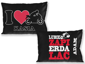 Poduszka LUBIĘ ZAPIE*DALAĆ  60x40cm WZORY