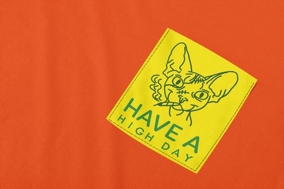 Koszulka z kieszonką HAVE A HIGH DAY