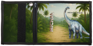 Portfel Dinozaury Brachiozaur z imieniem dziecka