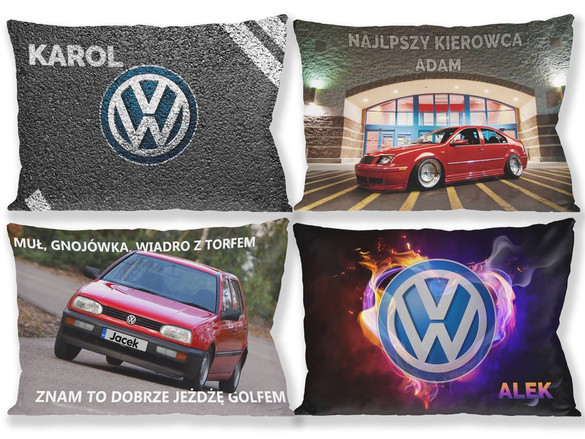 Poduszka VOLKSWAGEN 60x40cm WZORY