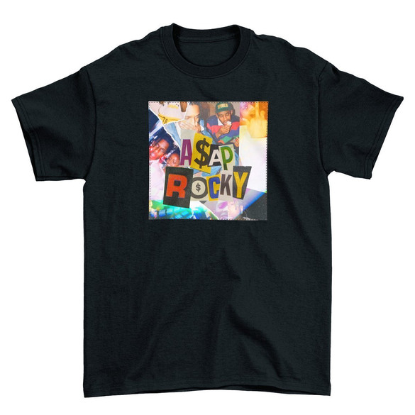 Koszulka z naszywką Asap Rocky collage