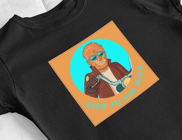 Bluzka damska z naszywką Ride to the wild