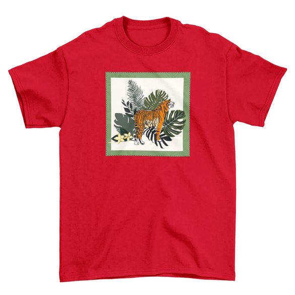 Koszulka z naszywką Tiger/Nature