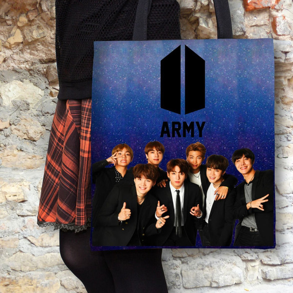 Torba na ramię BTS k-pop FULLPRINT z Polski WZORY