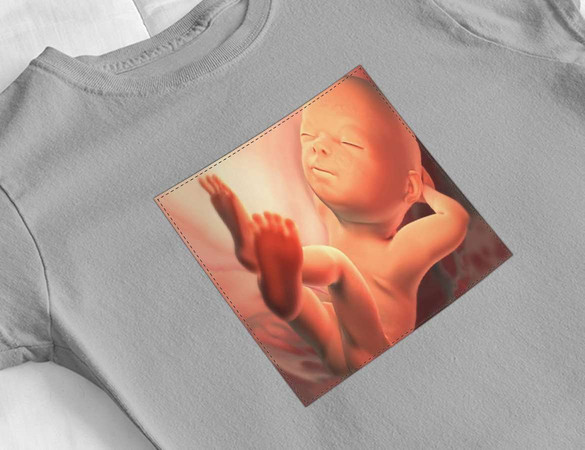 Bluzka damska z naszywką Płód 01