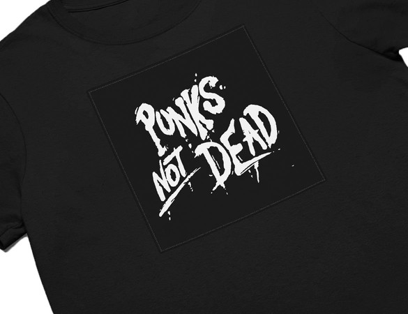 Koszulka z naszywką Punk's Not Dead