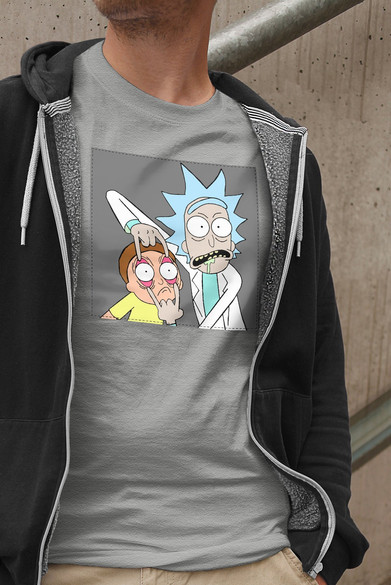 Koszulka z naszywką Rick and Morty 01