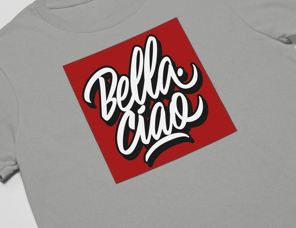 Koszulka z naszywką Dom z papieru b-ciao