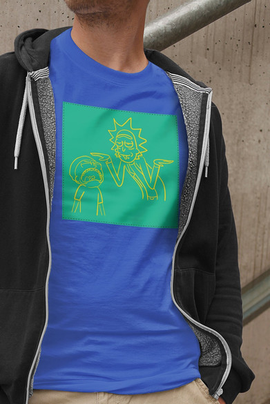 Koszulka z naszywką Rick and Morty 06
