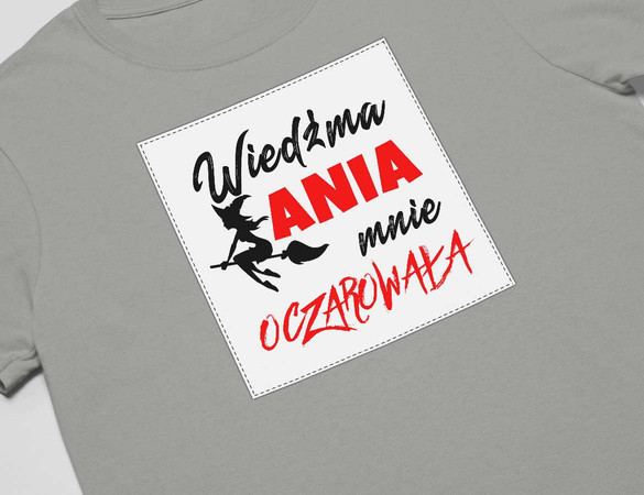 Koszulka z naszywką na Walentynki TWÓJ NAPIS