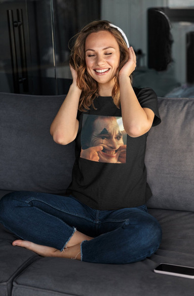 Bluzka damska z naszywką Joker Happy face