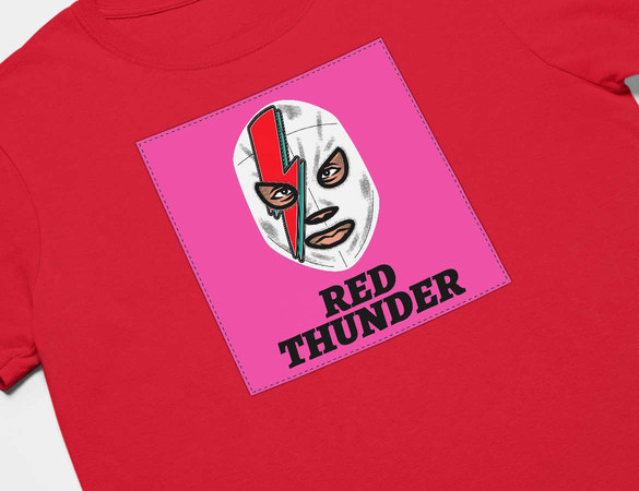 Koszulka z naszywką Red Thunder