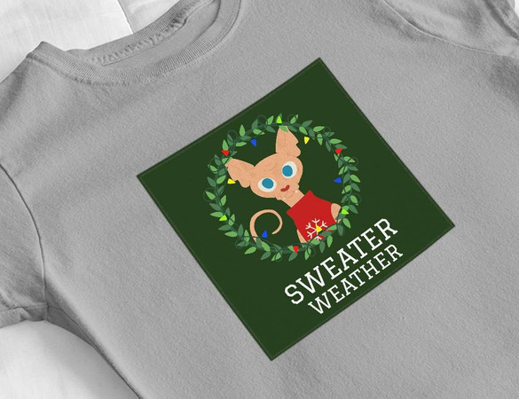 Bluzka damska z naszywką Sweater weather