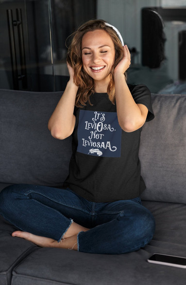 Bluzka damska z naszywką Harry Potter leviosa