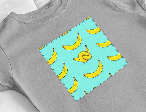 Bluzka damska z naszywką Banana