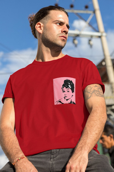 Koszulka z kieszonką AUDREY HEPBURN