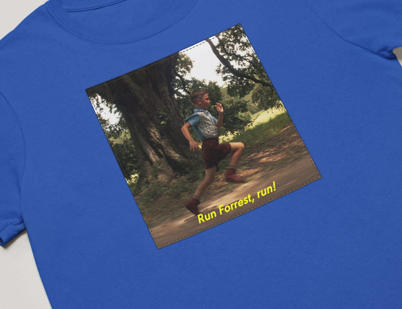 Koszulka z naszywką Forrest Gump RUN