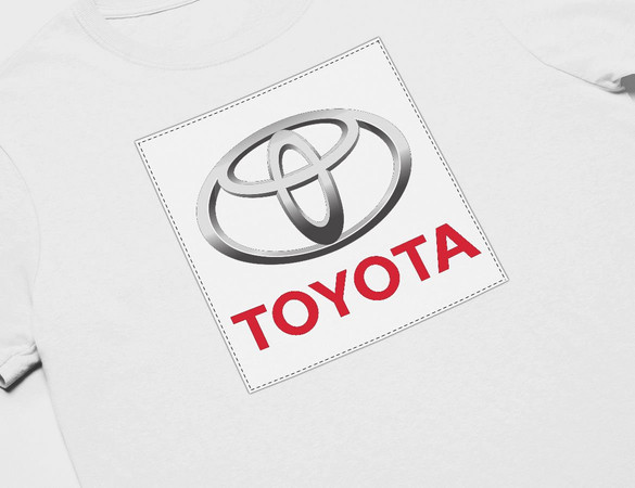 Koszulka z naszywką Toyota logo white