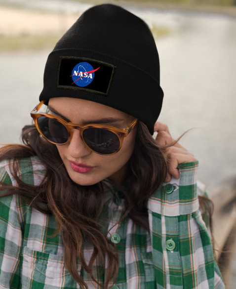 Czapka zimowa z naszywką NASA