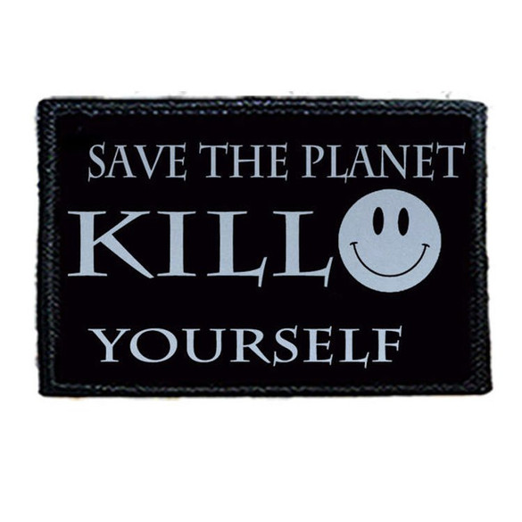 Naszywka SAVE THE PLANET KILL YOURSELF