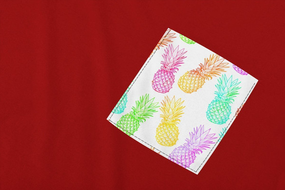 Koszulka z kieszonką ANANASY