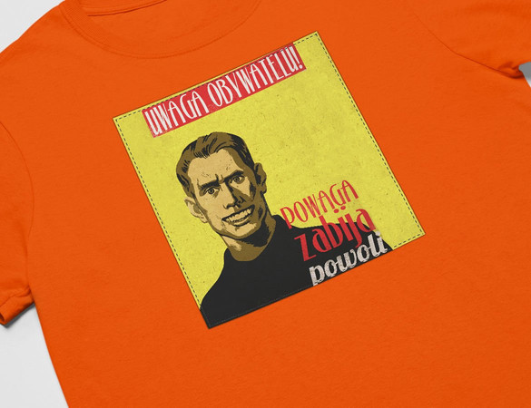 Koszulka z naszywką PRL- powaga zabija