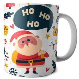 Kubek WESOŁYCH ŚWIĄT HO HO HO na Prezent +imię