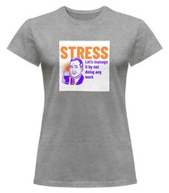 Bluzka damska z naszywką STRESS