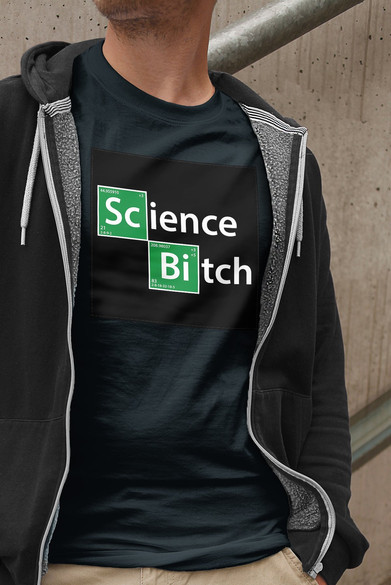 Koszulka z naszywką Breaking Bad science b.