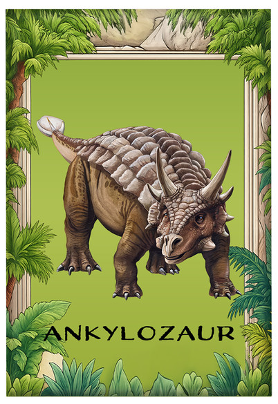 Magnes Dinozaury Ankylozaur z nadrukiem imienia