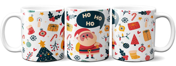 Kubek WESOŁYCH ŚWIĄT HO HO HO na Prezent +imię