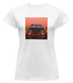 Bluzka damska z naszywką Mercedes-fire