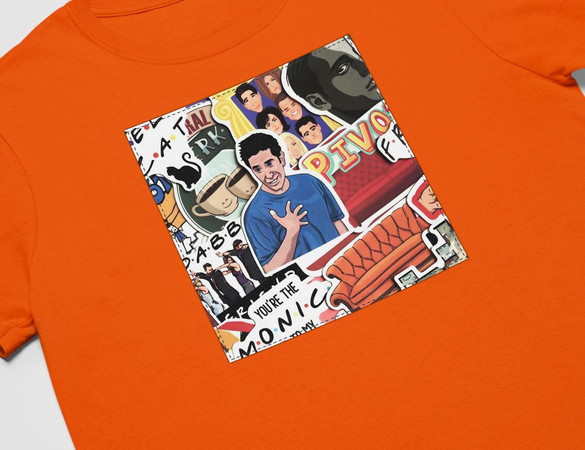 Koszulka z naszywką Friends collage