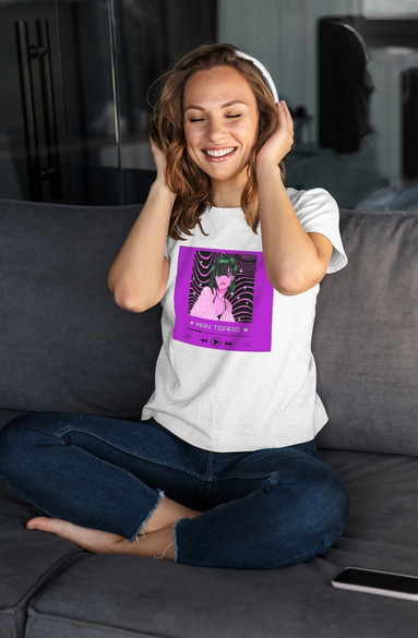 Bluzka damska z naszywką Man tears