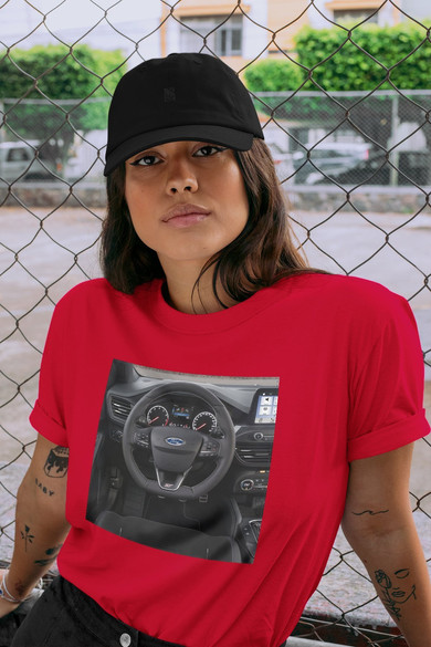 Koszulka z naszywką Ford kierownica