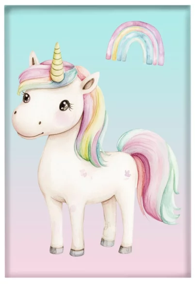 Magnes Jednorożec pastelowy – personalizowana
