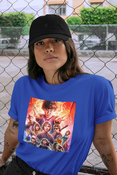 Koszulka z naszywką Stranger Things squad 2