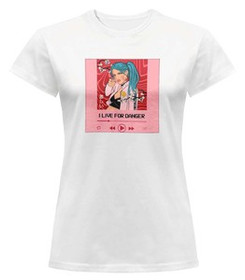 Bluzka damska z naszywką I live for danger