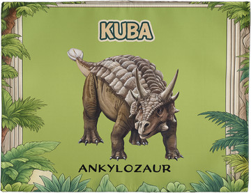 Podkładka na stół Dinozaury Ankylozaur z nadrukiem imienia