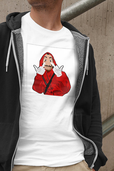 Koszulka z naszywką Dom z papieru 03