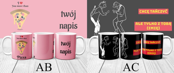 Kubek na walentynki+ IMIĘ GRATIS, PREZENT